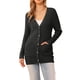 thumbnail image 1 of Suéter cárdigan casual INSPIRE CHIC para mujer, tejido trenzado, largo, de moda, otoño invierno, XS, negro, 1 of 6