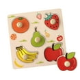 thumbnail image 2 of Rompecabezas de dibujos animados, clasificador de formas, juguete educativo, tablero de rompecabezas de clavija para favores de bebé Fruta Hugo Rompecabezas, 2 of 8