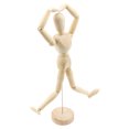 thumbnail image 6 of ZOENHOU 4 Pack 12 Inch Wooden Artists Model, Mannequin Wooden Manikin with Base, Posable Wooden Figure for Drawing Painting, Home Decor, 6 of 6