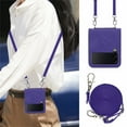 thumbnail image 4 of Crossbody Phone case for Samsung Galaxy Z flip 4 case with Adjustable Shoulder Strap for Samsung Z flip 4 Magnetic flip Cover Premium PU Leather Shockproof for women girls,
Purple, 4 of 5