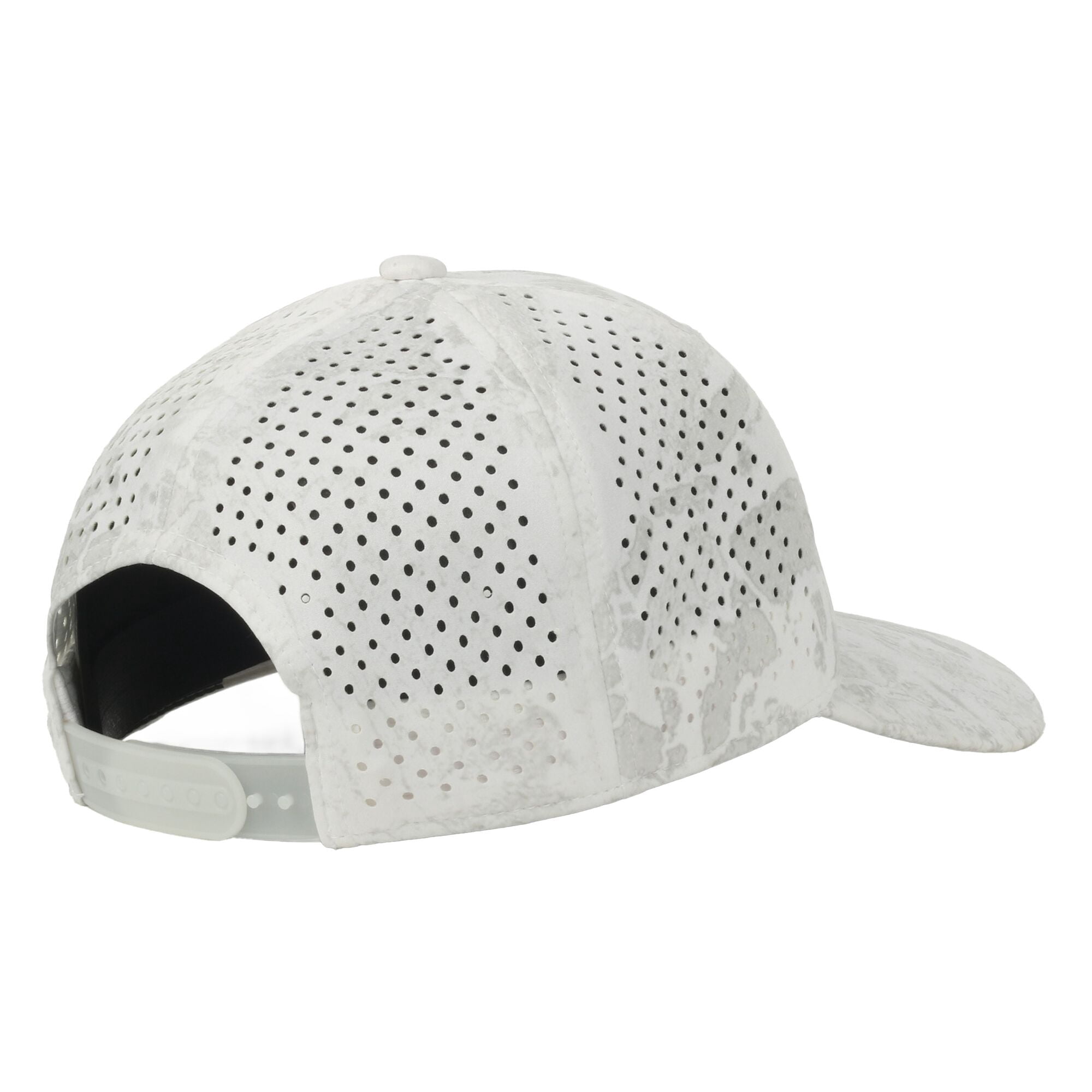 Realtree® Fishing WAV3 White Cap – Full Fabric with Scout Patch, Snapback, One Size
