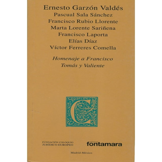 homenaje a francisco Tomás y Valiente, de Elías Díaz García