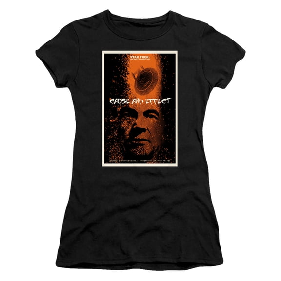 Star Trek Tng Season 5 Episode 18 Junior Women's Sheer T-Shirt Black