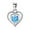 Blue, variant on Birthday Jewelry Gift for Women, Womens 925 Silver Heart Necklace Rhinestone Pendant Sparkly Jewerly Valentine Birthday
