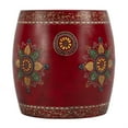 thumbnail image 4 of Butler Specialty Company Imani 17" Round Hand Painted Iron Drum Side Table - Red, 4 of 6