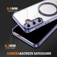 thumbnail image 3 of Dteck Magnetic for Samsung Galaxy S23 Plus Case Electroplated TPU Frame Compatible with MagSafe Hard PC Clear Back Shockproof Phone Cover for Samsung Galaxy S23 Plus,Purple, 3 of 7