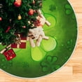thumbnail image 2 of SKYSONIC St. Patrick's Day Clover Christmas Tree Skirt Tree Skirt for Holiday Party Home Christmas Day Ornaments 36", 2 of 6
