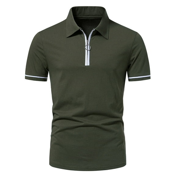 PEASKJP Men's Polo Shirts Big And Tall Mens Golf Shirts Short Sleeve Moisture Wicking Casual Collared Tops (Green,S)