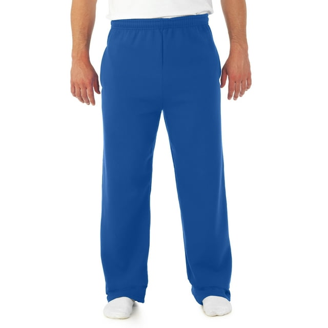 Jerzees Mens NuBlend Pocketed Open-Bottom Sweatpants, 2X, Royal