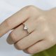 thumbnail image 3 of Anillo de corazón de moissanita a la moda para mujer, anillo de boda clásico Simple, amor eterno, regalo de joyería de pareja de San Valentín 2022, 3 of 4