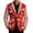 02-Red, variant on Mardi Gras Blazer for Men Plus Size Holiday Slim Fit Jacket Trendy Double Button Carnival Party Suit Outfits 02-Red S