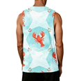 thumbnail image 6 of GrmtClth Mens Beach Sleeveless Tank Top Mens Tropical Summer Tank Cute Palm Crayfish Lobster Citrus Loose Fit Tropical Outdoor Tank Tee Clothes Decorated With Subtle Ocean Motifs White S, 6 of 6