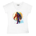 thumbnail image 5 of Full Moon Bigfoot Women's V-Neck T-shirt Hiking Sasquatch Hide and Seek Champion, 5 of 7