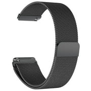 FIEWESEY Men's Women's Milanese Loop Stainless Steel Mesh Replacement Watch Bands Compatible with Fitbit Versa/Fitbit Versa 2/Fitbit Versa Lite SE Smart Watch (Black)