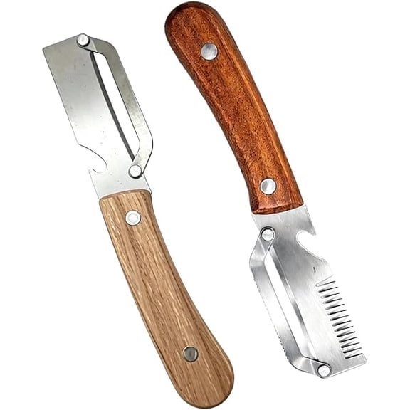 Multifunctional Vegetable Peeler for Kitchen, Stainless Steel Peeler With Bottle Opener and Wooden Handle, Kitchen Peeler for Fruit or Vegetables （2 pcs）