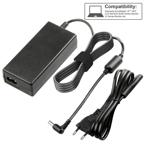 14V Charger for Samsung Monitor 32" 27" 24" 23" 22" 20" 19" 18" 17" 15", for SyncMaster CF390 C24F390FHN S22C300H S27D360H UN22F5000AF Power Supply
