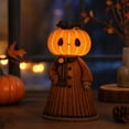 thumbnail image 5 of Halloween Pumpkin Decorations, Cute Fabric Pumpkin Tabletop Light with , Fall Home Decor for Indoor Entryway,Shelf, Party, and Seasonal Display, 5 of 6