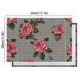 thumbnail image 5 of Pioneer Flower Floral Print Pattern Summer Placemats Table Placemats Set Of 6-Linen Kitchen Washable Placemats Table Mats 12x18 Inch Non-Slip Heat Resistant, 5 of 5