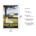 thumbnail image 2 of Odeillo (Font-Romeu) - Pyrénées-Orientales - Le Grand Hotel France - Vintage Travel Poster by Vincent Guerra c.1934 - Master Art Print (Unframed) 12in x 18in, 2 of 4