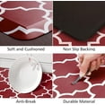 thumbnail image 2 of Kitchen Mat [2 PCS] 0.47inch Cushioned Anti-Fatigue Kitchen Rug, Waterproof Non-Skid Kitchen Mats and Rugs Heavy Duty PVC Ergonomic Comfort Standing Mat for Kitchen, Floor Home, Office, Sink, Red, 2 of 5