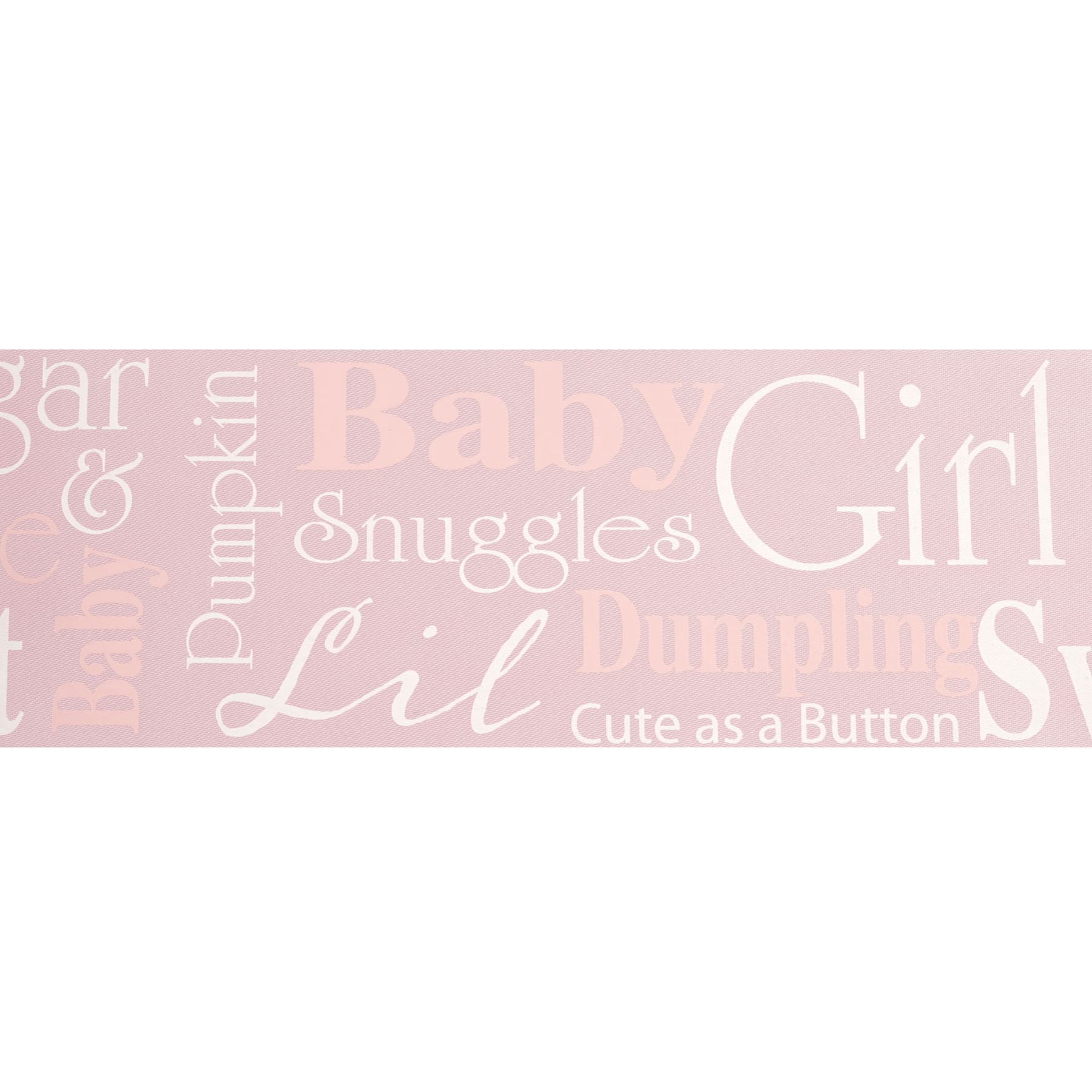 2.5" x 5yd. It's a Girl Satin Ribbon by Celebrate It – Pink - Non-Wired with Woven Selvedge - Polyester – Ideal for Baby Showers - Gift Wrapping & Decor - 12 Pack
