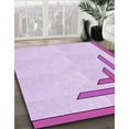 thumbnail image 3 of Ahgly Company Machine Washable Indoor Rectangle Transitional Purple Area Rugs, 4' x 6', 3 of 7