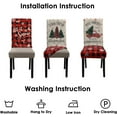 thumbnail image 5 of Christmas Chair Covers Xmas Tree Design Stretch Removable Washable Dining Room Chair Protector Slipcovers Set of 4 Home Hotel Banquet Holiday Decoration, 5 of 6