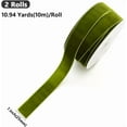 thumbnail image 2 of 2rolls Single Face Velvet Ribbon Ribbon for Bowknot Flower Gift Decoration Dark Sea Green 1 inch(25mm) about 10.94 Yards(10m)/Roll, 2 of 8