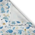 thumbnail image 6 of Ambesonne Cartoon Valance & Curtain, Stork Carrying an Elephant, 55"x24", Amber Black Blue, 6 of 6