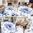 thumbnail image 5 of Blue Floral Spring Area Rug 5x7 FT, Non Slip Bedroom Throw Carpet, Retro Watercolor Botanical Summer Washable Soft Floor Carpet Non-Shedding Rug for Dining Room Bedside Classroom Desk, 5 of 9