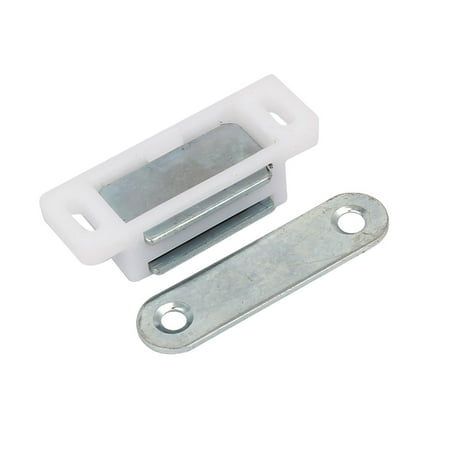 Cupboard Wardrobe Plastic Housing Magnetic Catch Latches White