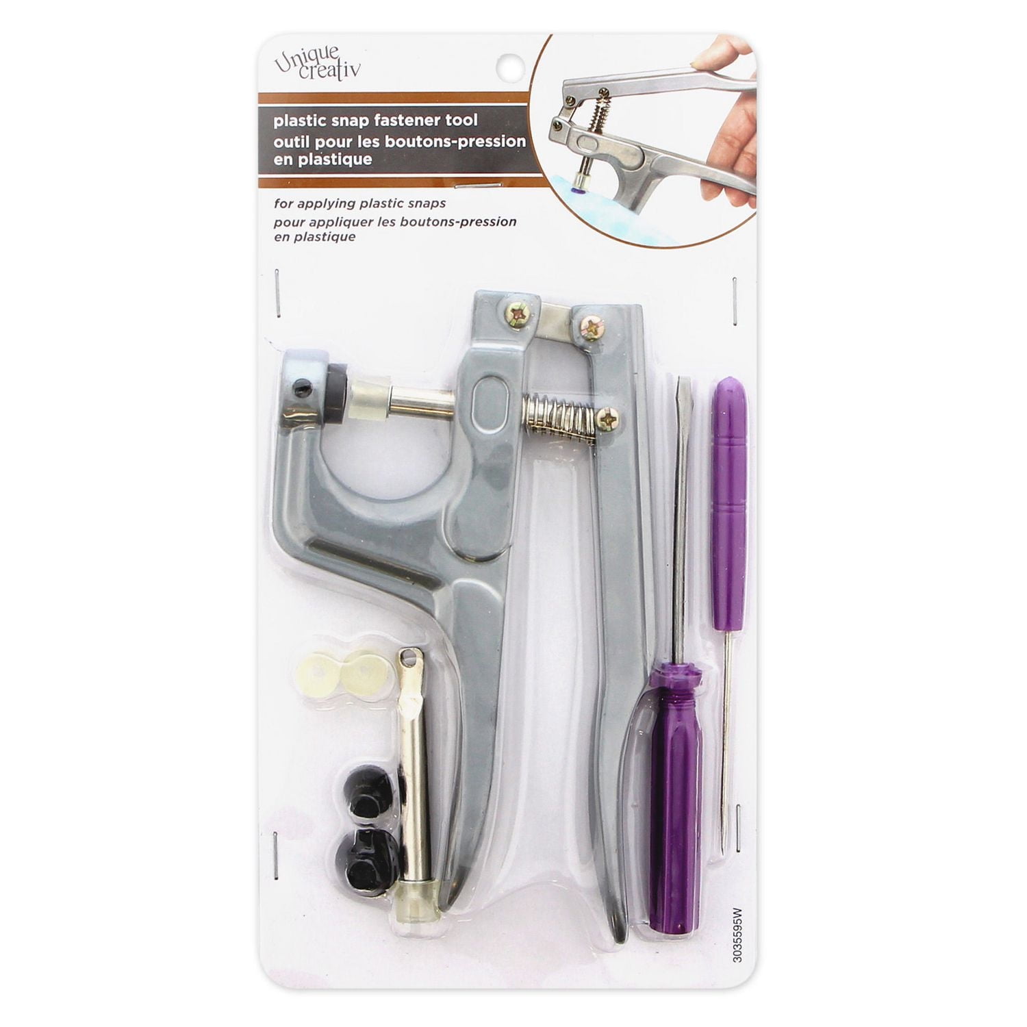 Unique Creativ Plastic Snap Fastener Tool