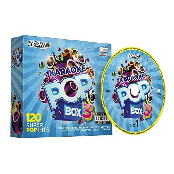 ZOOM KARAOKE - Karaoke Pop Box 3 Party Pack - 120 Songs (CD G)