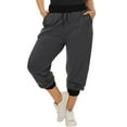thumbnail image 2 of Unique Bargains Juniors' Plus Size Drawstring Waist Contrast Color Jogger Pants, 2 of 7