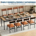 thumbnail image 5 of Luku 5 Piece Dining Table Set, Wood Table & 4 PU Chairs, Industrial Metal Frame Kitchen Set, 5 of 7
