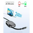 thumbnail image 2 of Cable USB-C SOOPII de 240 W, retráctil y de carga rápida, 1 m, 2 of 9