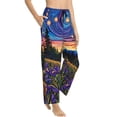 thumbnail image 6 of Salouo Galactic Night Over Meadow Print Women's Pajama Pants Casual Loose Sweatpants PJs Flowy Pants Drawstring Palazzo for Women Wide Leg Pants Lounge Pajama -XX-Large, 6 of 8