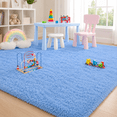thumbnail image 5 of HOISUN 5x8 ft Soft Shag Area Rug for Bedroom Living Room, Fluffy Plush Non-Slip Carpet, Cobalt Blue, 5 of 10