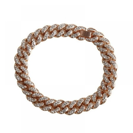 Dog Jewelry for Dogs Diamond Gold Dog Collars Cat Necklace Puppy Collar Stainless Steel with Diamond Collar for Dogs