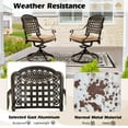 thumbnail image 3 of Magic Union Patio Swivel Chairs Set of 2, Outdoor Swivel Rocker Dining Chairs with Thicken Cushions & Cast Aluminum Frame, for Backyard Deck Lawn Garden, 3 of 7