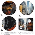 thumbnail image 3 of Designart "Cityscape composition VI" Abstract Collages Floater Framed Canvas Art Print, 3 of 7