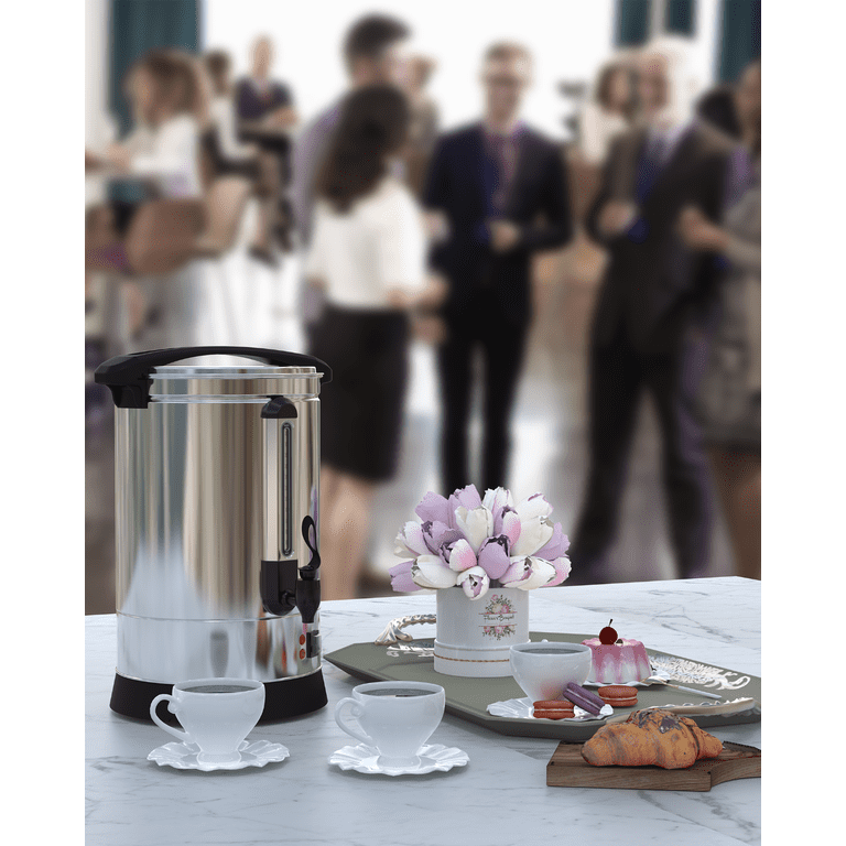 60 Cup Commercial Coffee Maker, Stainless Steel Large Coffee Urn for Quick  Brewing, Large Gatherings, 10 L - Walmart.com