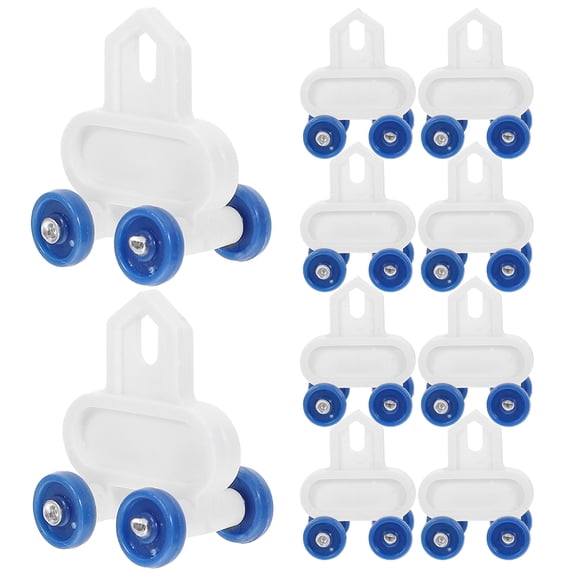 Miangastore Plastic Curtain Track Gliders Mini Four-Wheel Silent 10Pcs 3.00X2.50X2.00CM