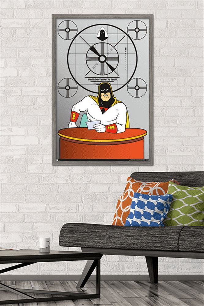 Space Ghost Coast to Coast - Desk Wall Poster, 22.375" x 34", Framed