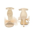 thumbnail image 2 of BLISSFUL STEP Women's Open Toe Ankle Strap Bow Tie Stiletto High Heels Sandals, 2 of 6