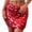 red, variant on Women's Sequin Mini Skirt Sparkly Sexy Pencil Bodycon Party Skort