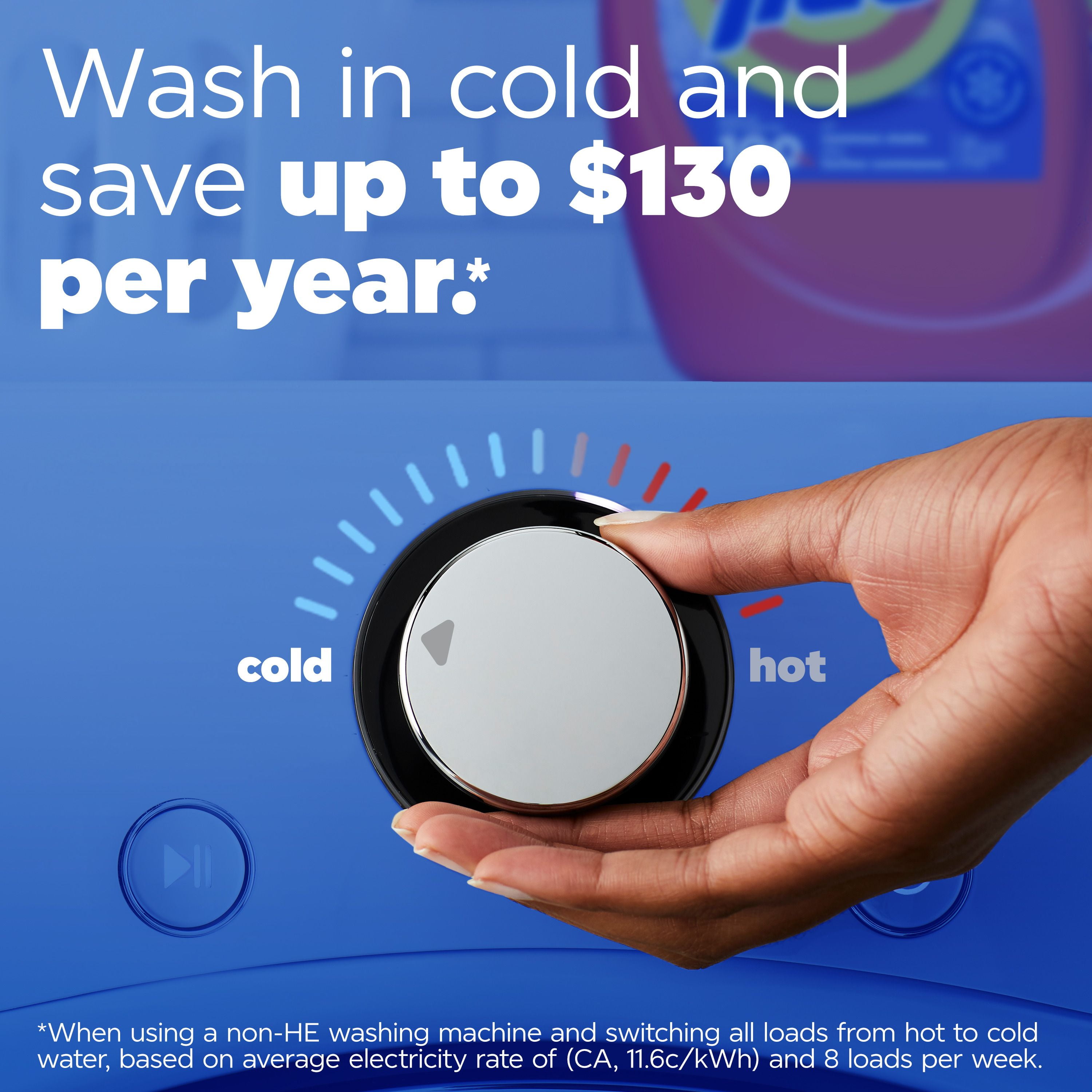 Tide Liquid Laundry Detergent 1 Litre, Iris Bouquet Scent, HE Compatible, Cold Water Clean Liquid Detergent, 1L