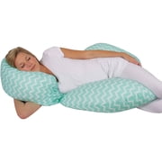 Leachco Keeper Comfy Flexible Total Body Pillow, Chevron Mint