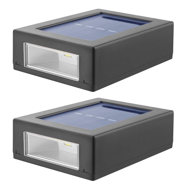 Eyfqtcs Lámpara De Pared Colorida Con Control De Luz Inteligente De Luz Solar Led De 2 Piezas Decoración De Jardín