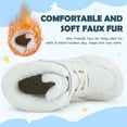 thumbnail image 2 of Stepedia Snow Boots Kids Wide Toe Box Faux Fur Lined Winter Shoes Warm Anti-Slip Minimalist Barefoot Boys Girls Boots, White, 2 of 7